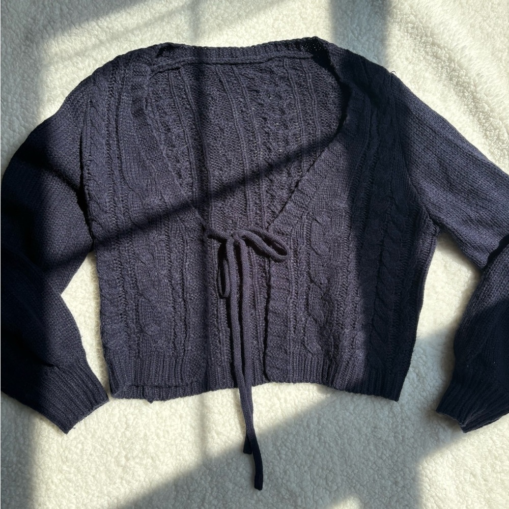 Navy Cable Knit Sweater